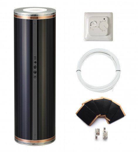 Инфракрасный пленочный теплый пол 0,5 м² с терморегулятором М —