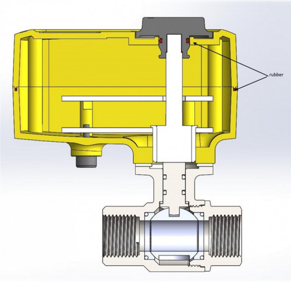 Шаровой кран с электроприводом Neptun PROFI 220В 1/2