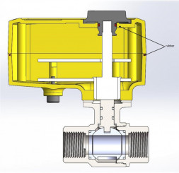 Шаровой кран с электроприводом Neptun PROFI 220В 1 1/4